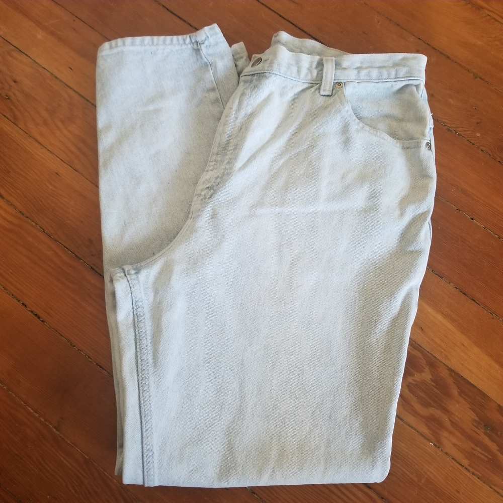 Vintage Chic Jeans Mom Light Wash High Rise Waist 33" Size 18